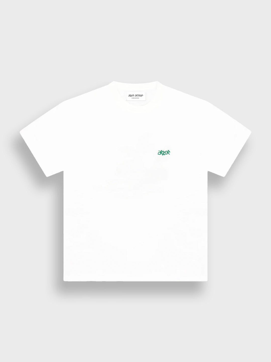 Arbor Antwerp Flower Oasis T-Shirt white green – product voorkant