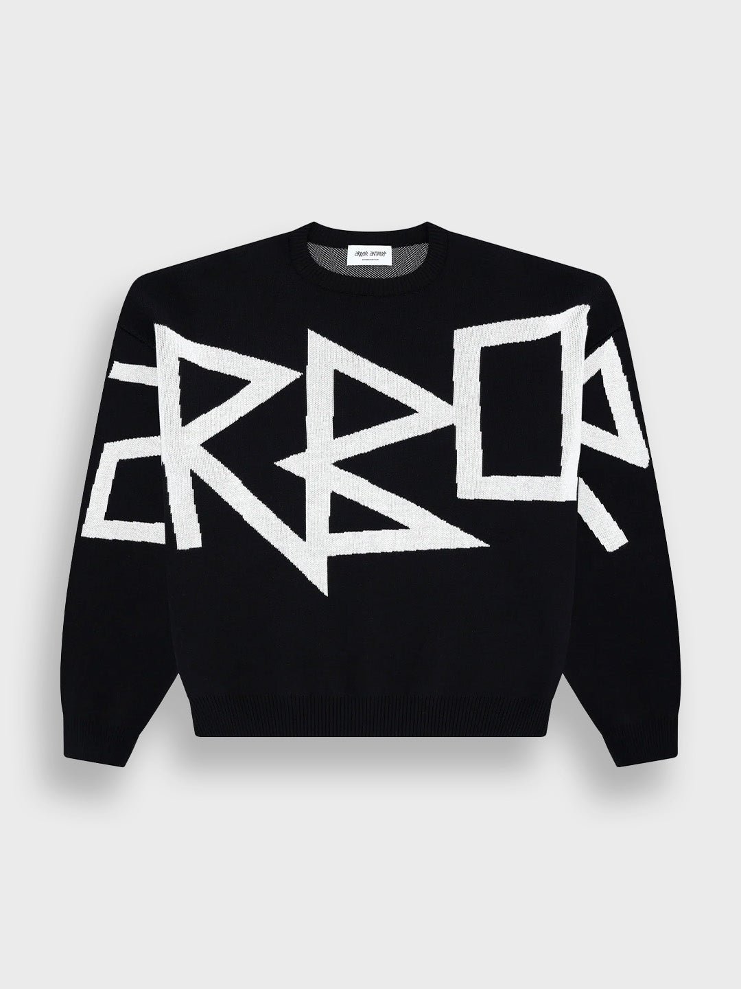 Arbor Antwerp Full Arbor Knitted Sweater Black – product voorkant