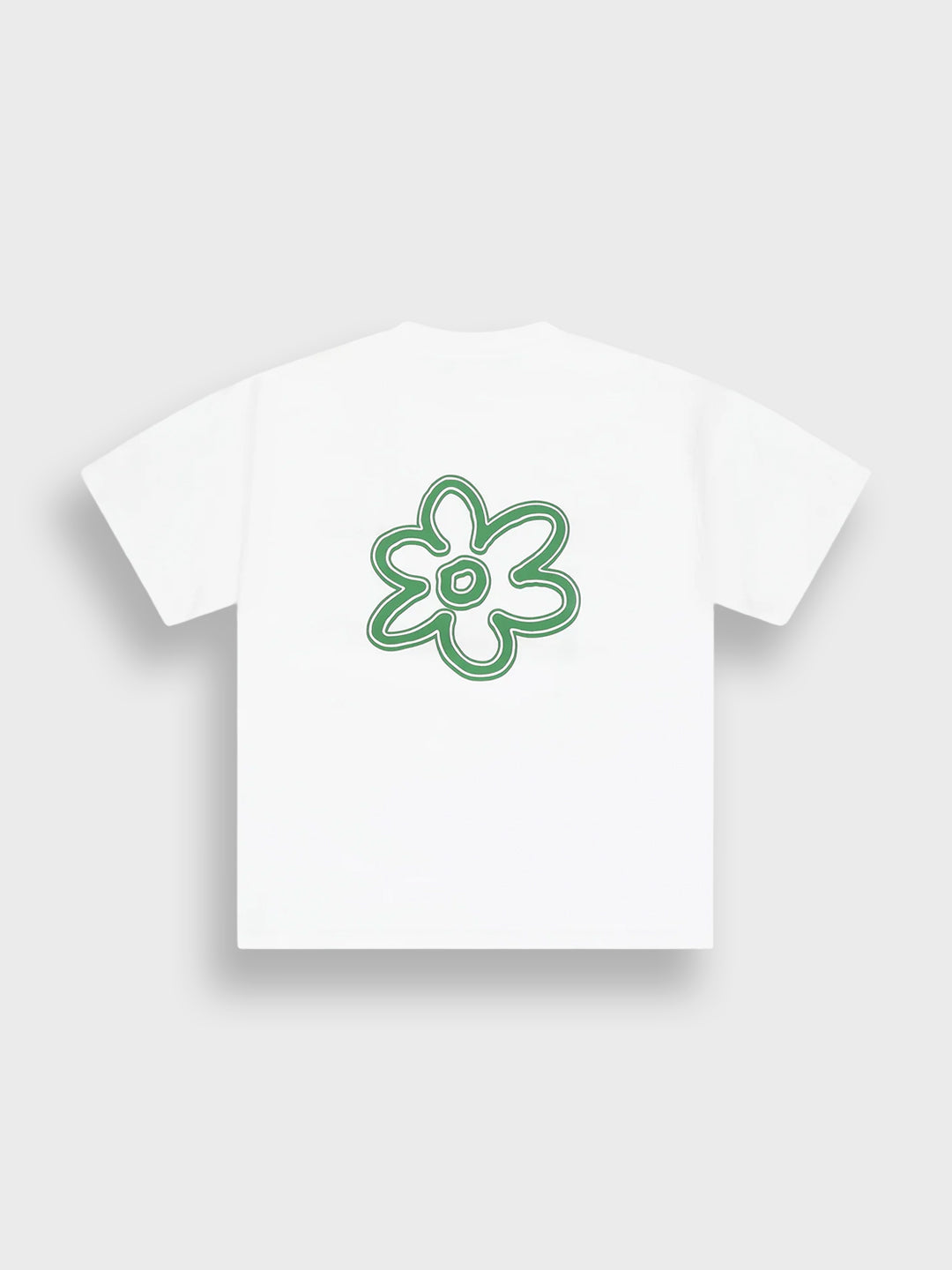 Arbor Antwerp Line Flower T-Shirt White - productfoto achterkant