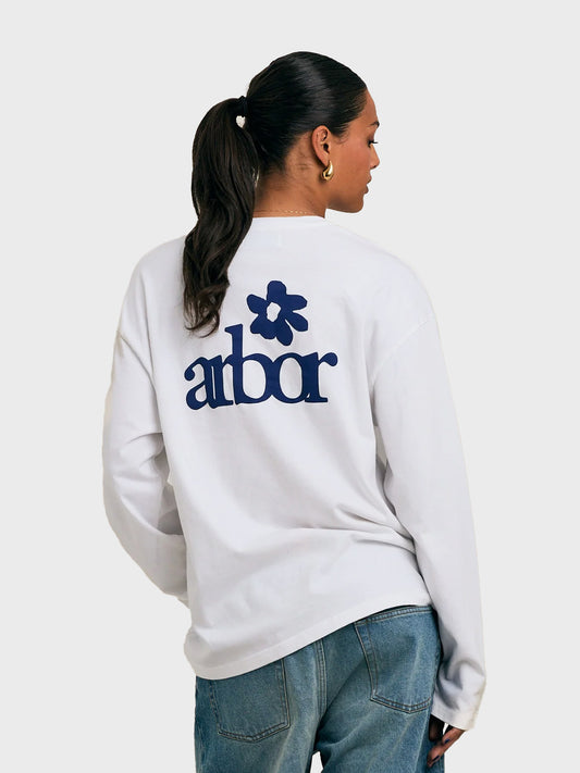 Arbor Antwerp Lotus Longsleeve white – model achterkant