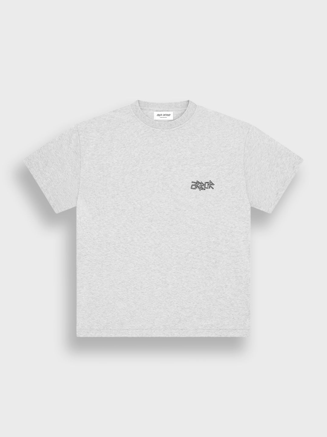 Arbor Antwerp Pixel Cactus T-Shirt Melange Grey - voorkant