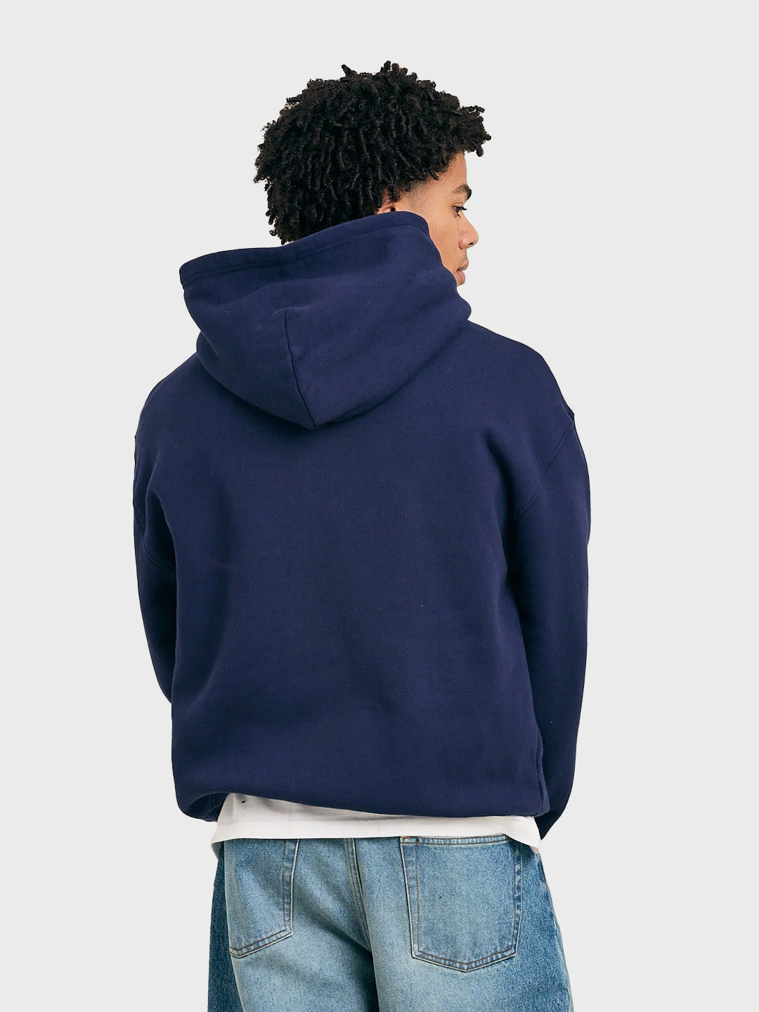 Arbor Antwerp Real Arbor Zip Hoodie navy – model achterkant