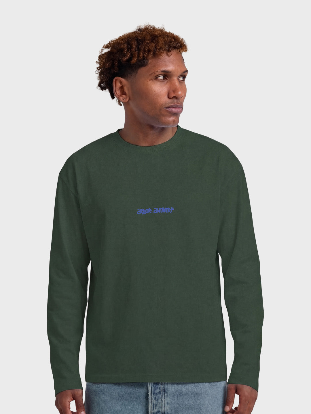 Arbor Antwerp Spray Outline Longsleeve Green – voorkant