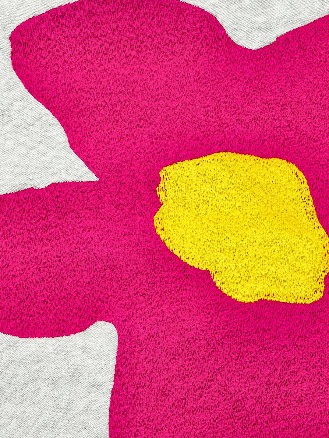 Arbor Antwerp Violet Crewneck Sweater grey – close-up rug graphic