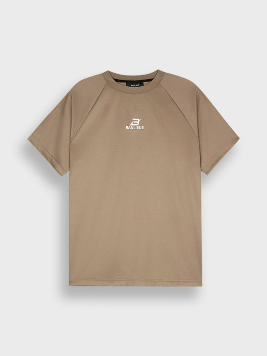 Banlieue Performance T-Shirt Taupe - voorkant