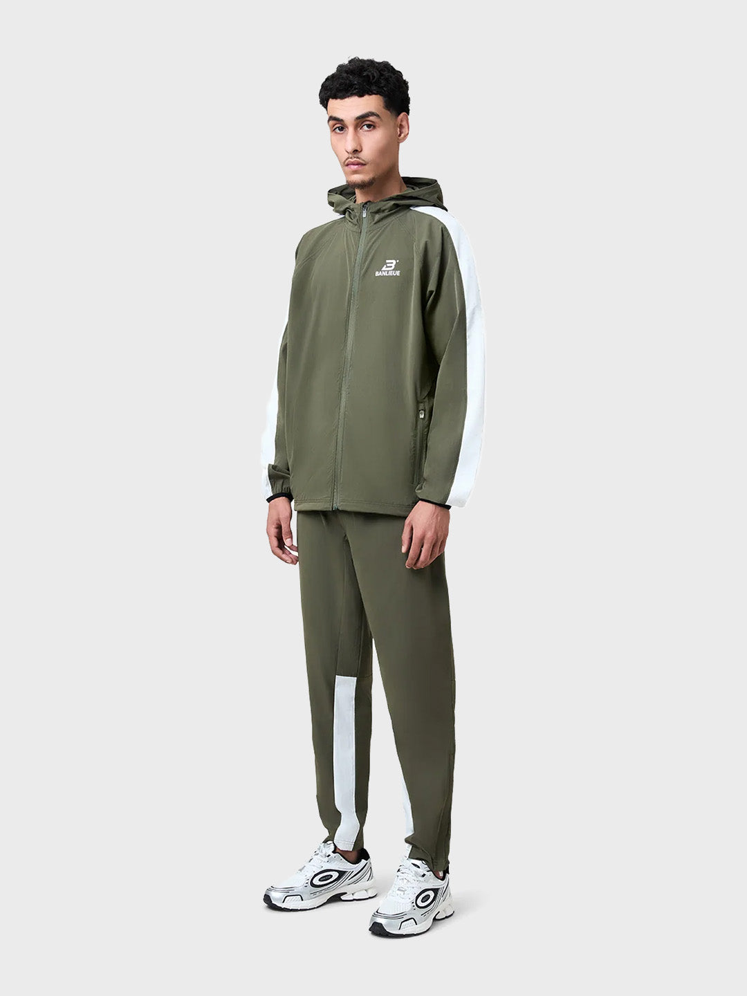 Banlieue Olive Trackpants - full outfit met tracktop