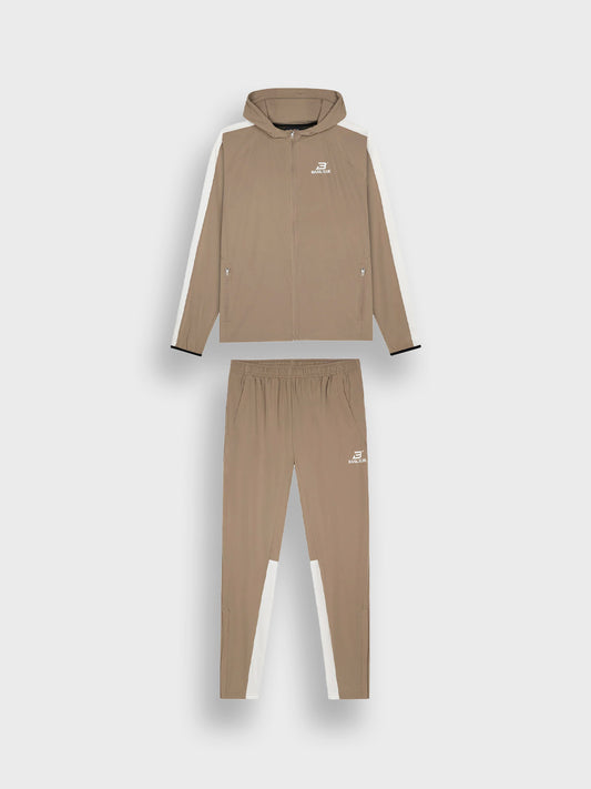 Banlieue Performance Tracksuit Taupe - voorkant
