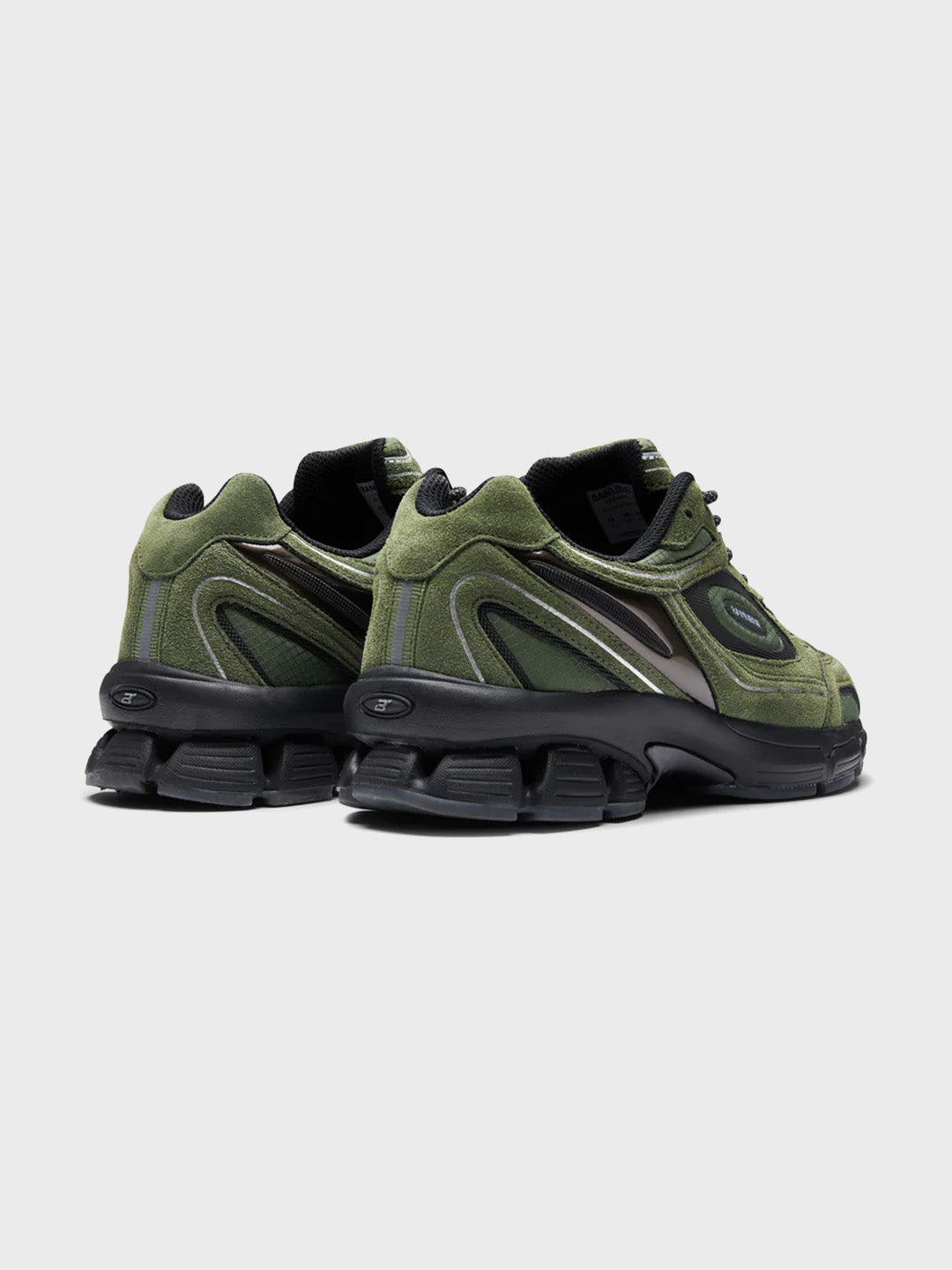 Banlieue Winter Edition Sneakers Olive Green – schuine achterkant
