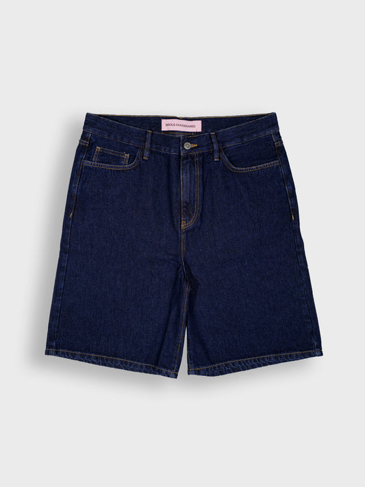 Bisous Skateboards Denim Shorts | Dark Blue