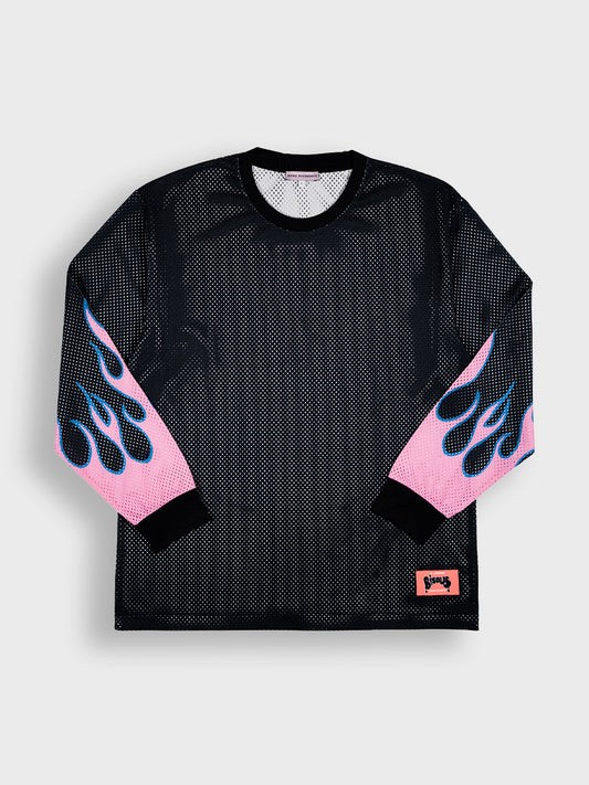 Bisous Skateboards Flame Longsleeve T-Shirt | Black