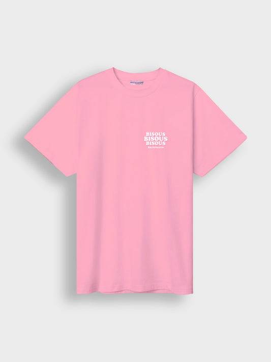 bisous t-shirt roze