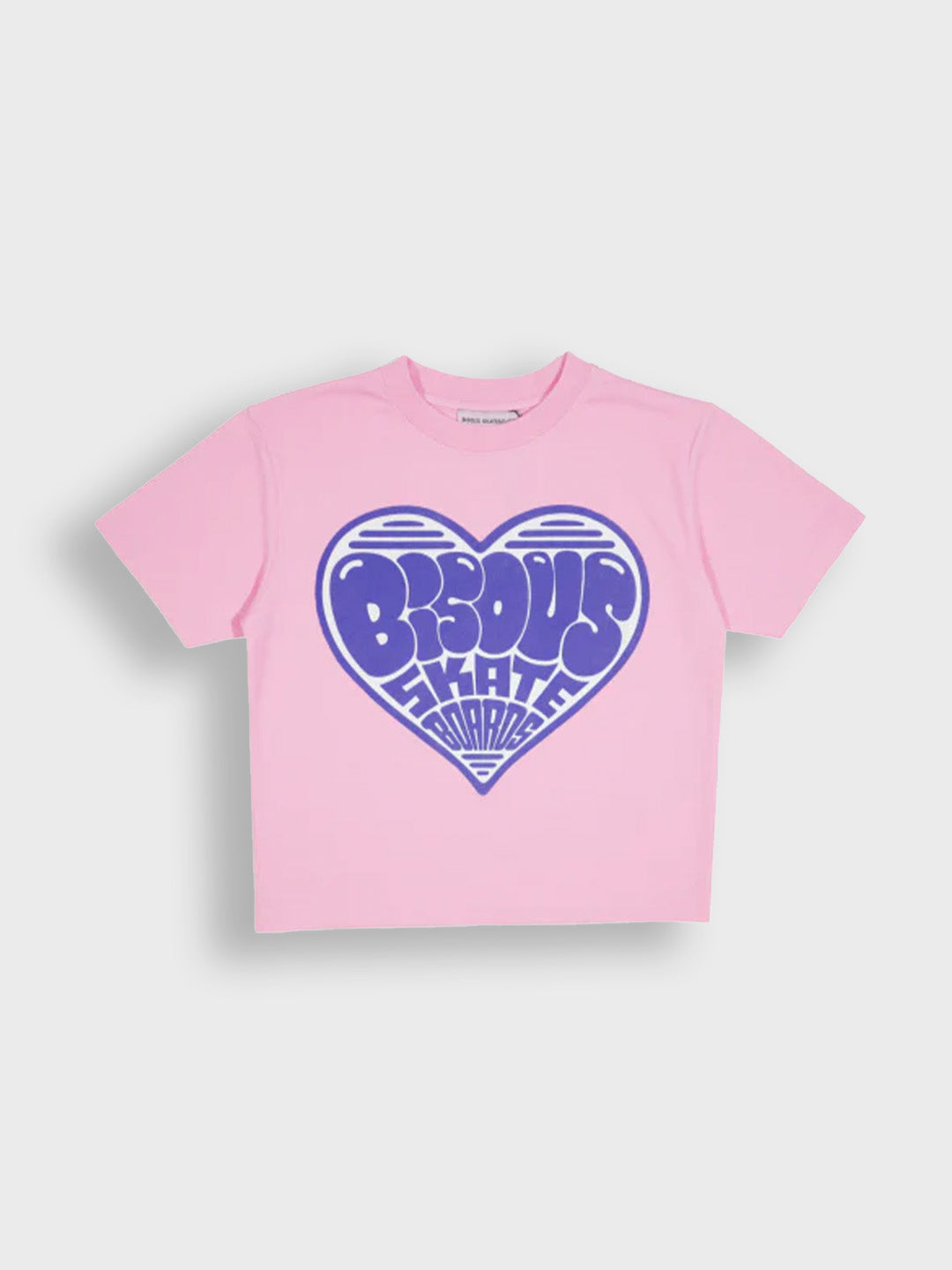 Bisous Skateboards Heart T-Shirt Kids | Pink