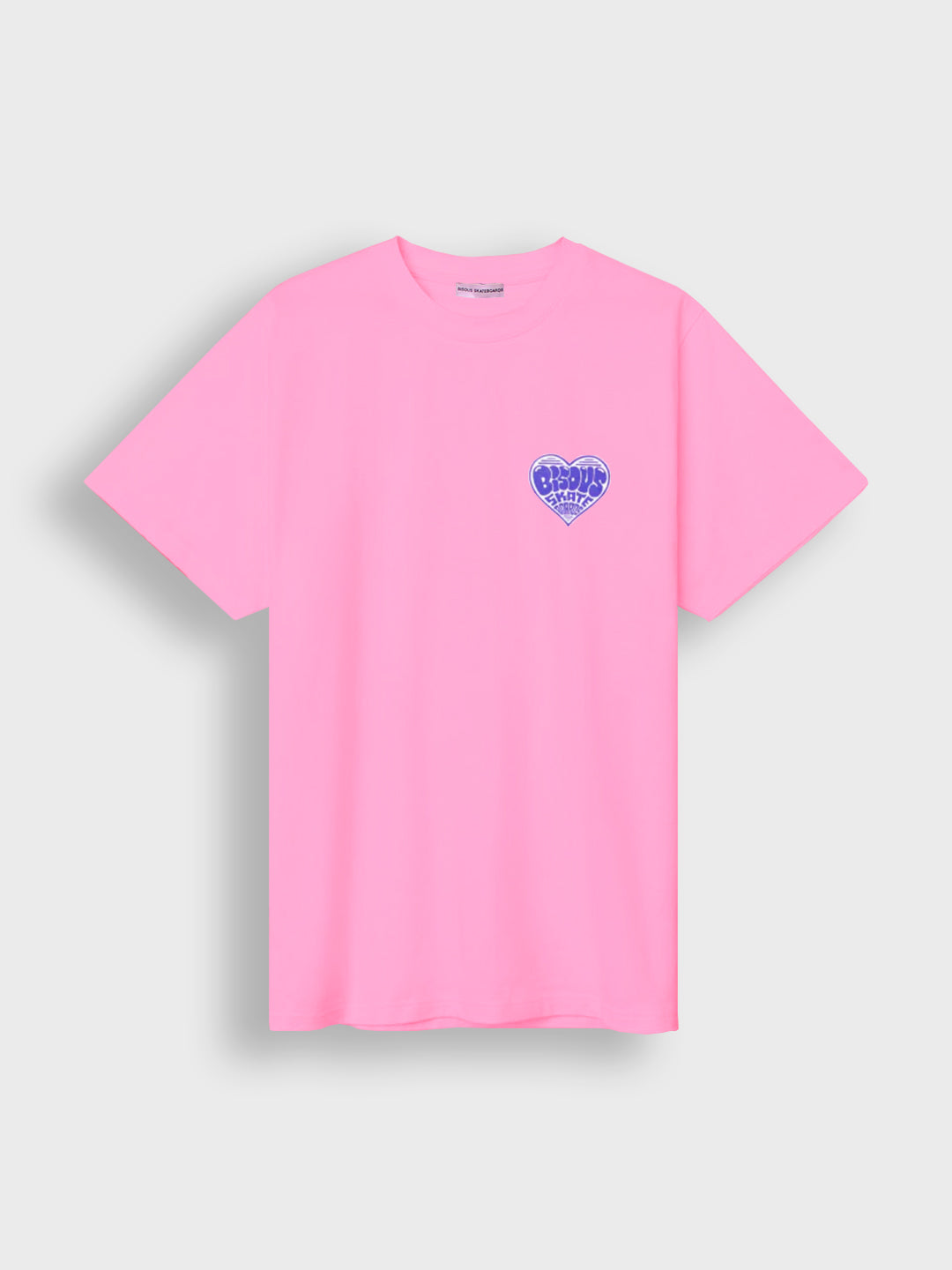 bisous skateboards t-shirt pink - front - Reloadstore