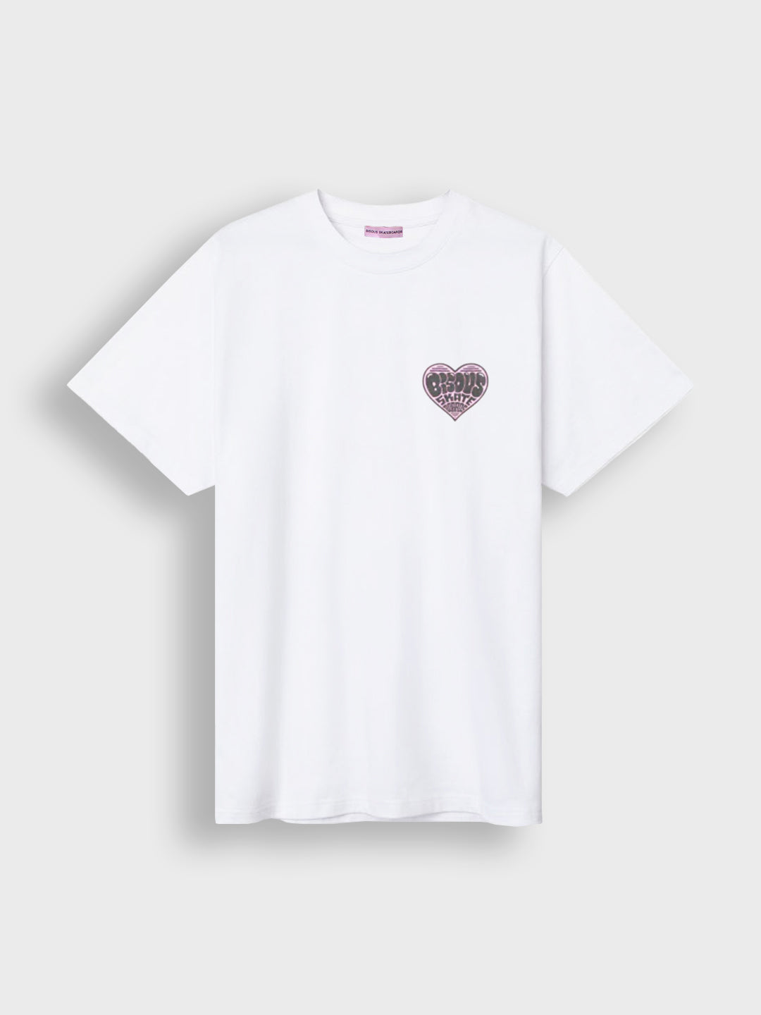 bisous skateboards heart t-shirt white - front - Reloadstore