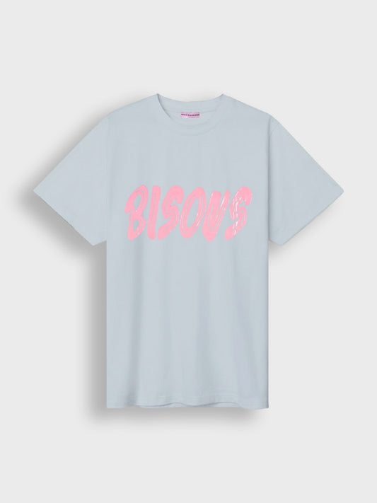 Bisous Skateboards Past T-Shirt | Grey/Pink