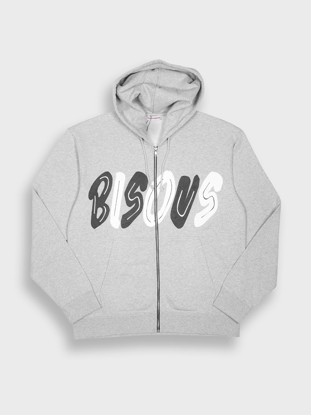 Bisous Skateboards Past Zip Hoodie | Grey