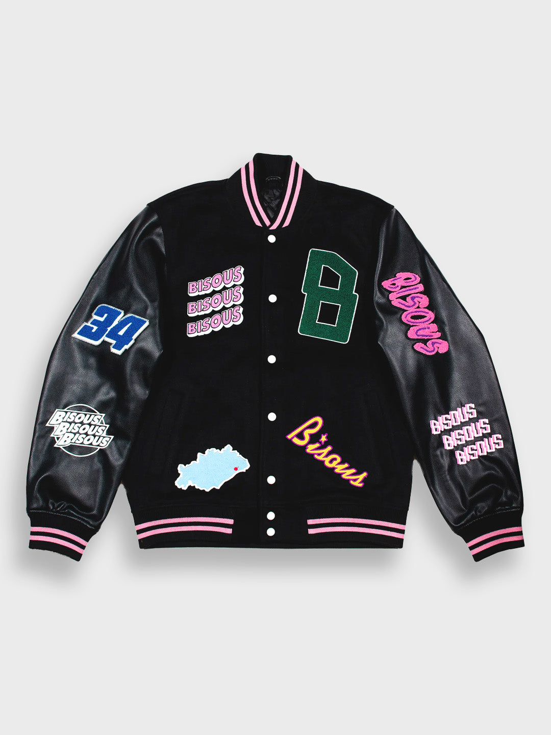 bisous varsity jacket