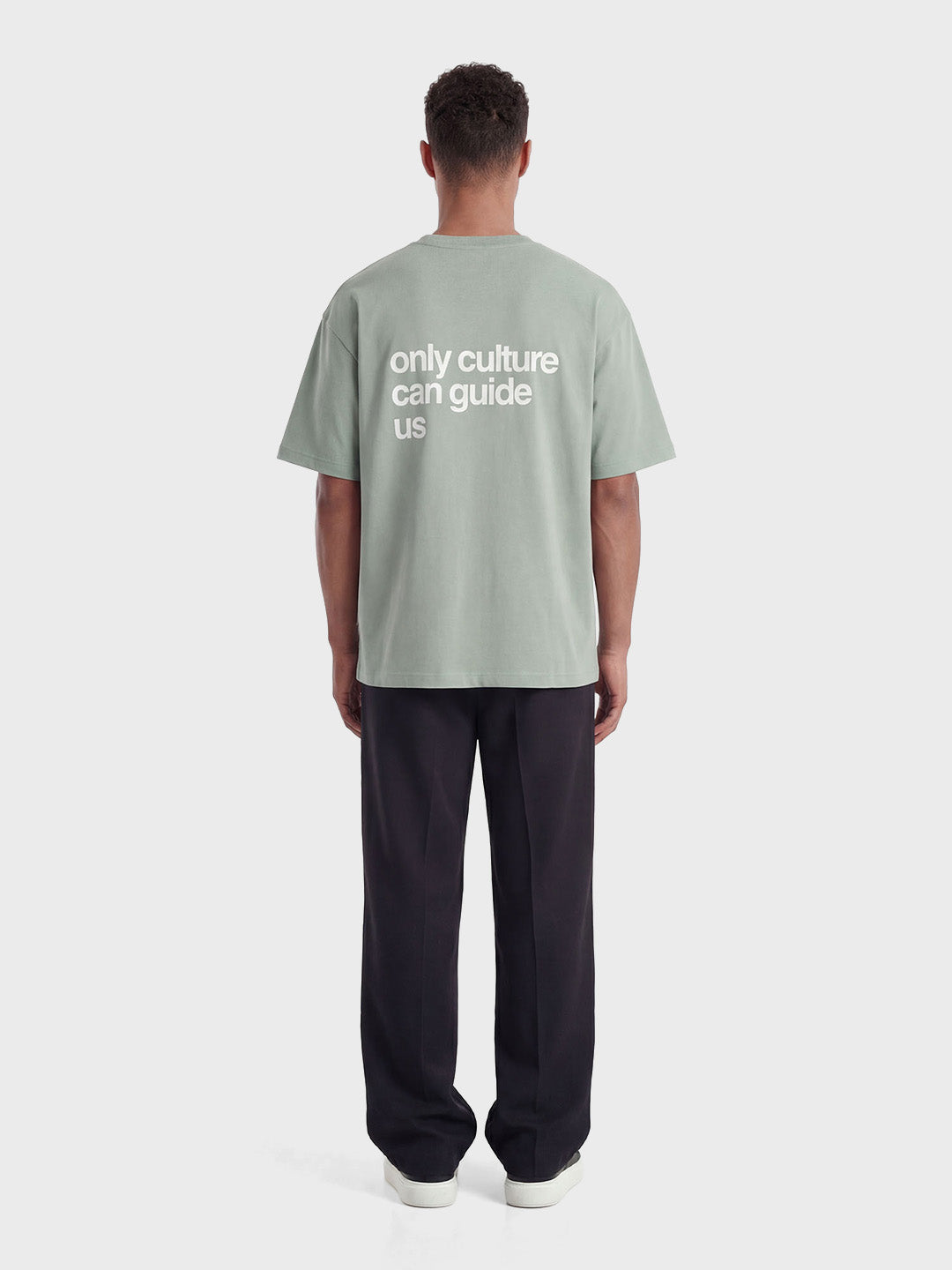 Don't Waste Culture Oshimi T-Shirt Turquoise - full outfit model