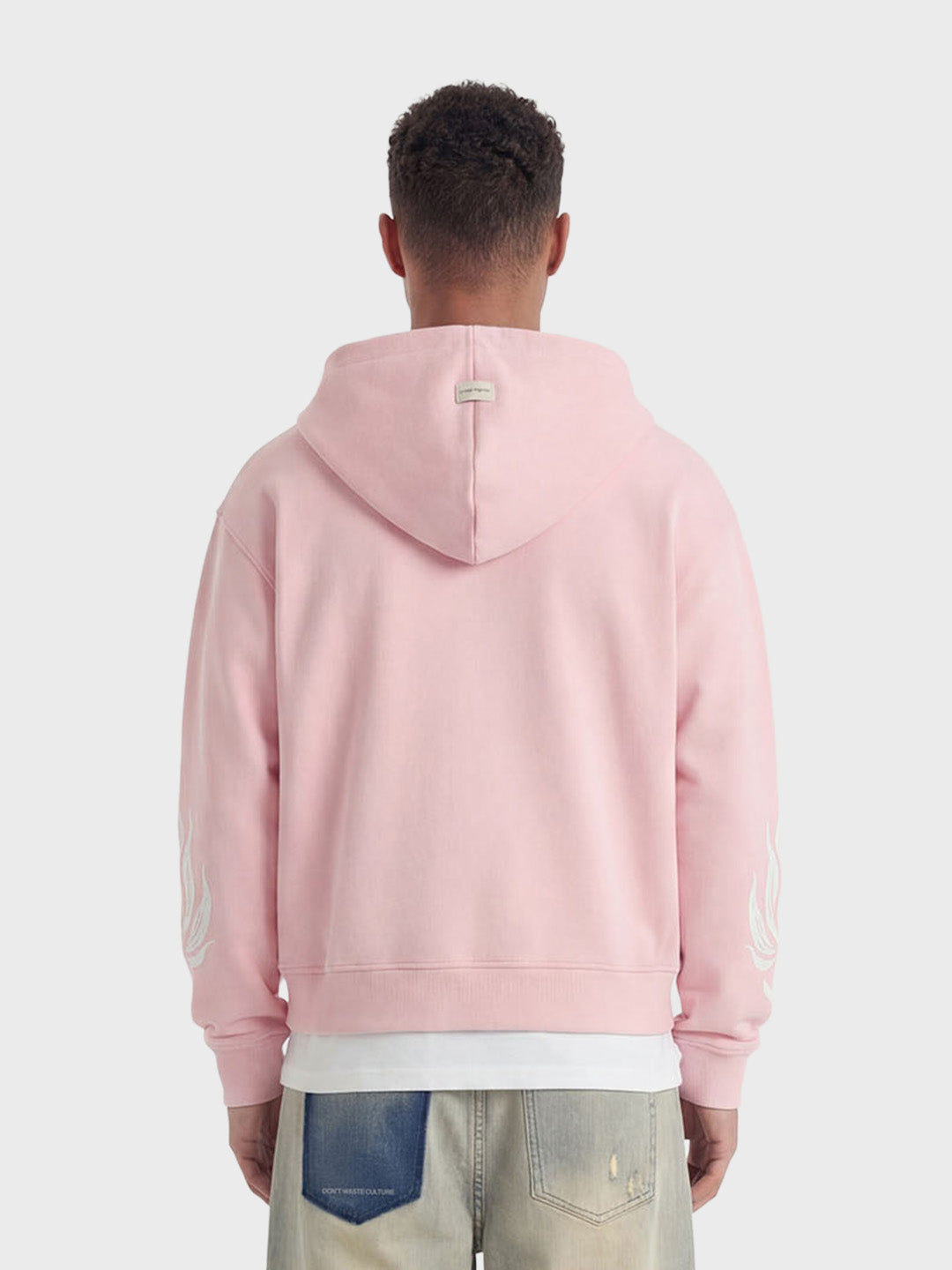 Don't Waste Culture Wesandra Zip Hoodie Pink - achterkant model