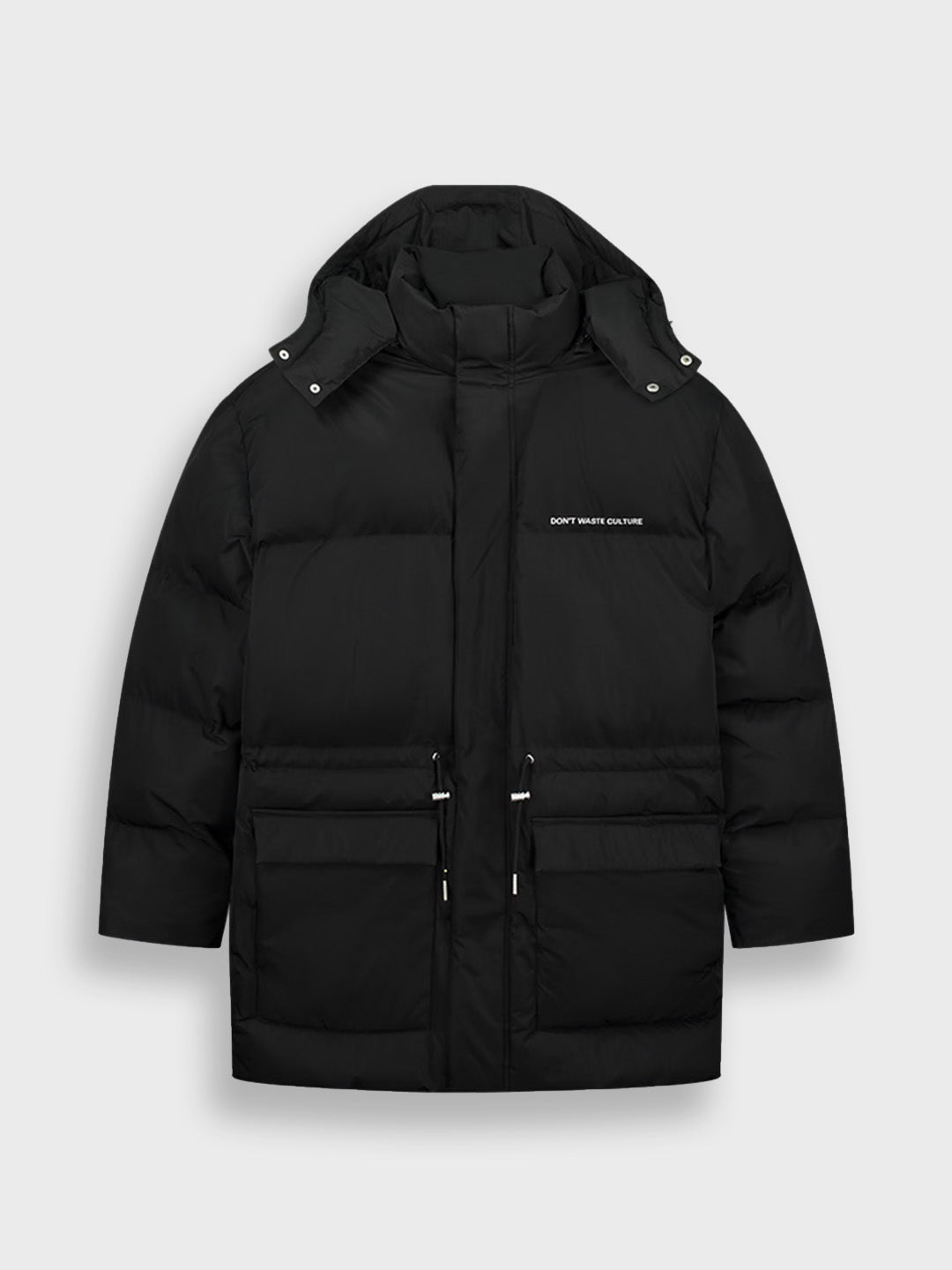 dont waste culture parka jacket black