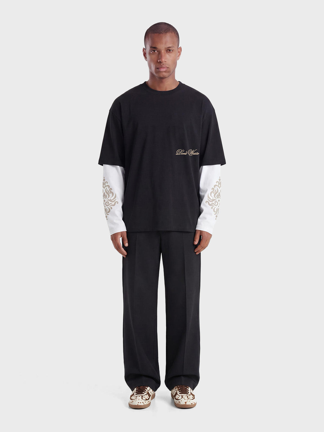 Don't Waste Culture Alare Longsleeve Black - model outfit