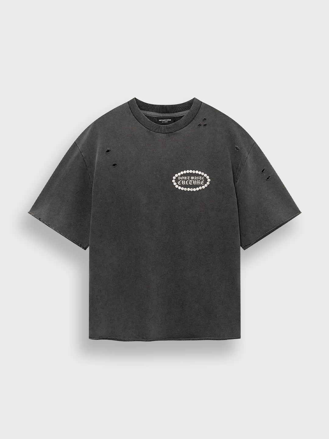 Don't Waste Culture Alune T-Shirt Washed Black – voorkant productfoto