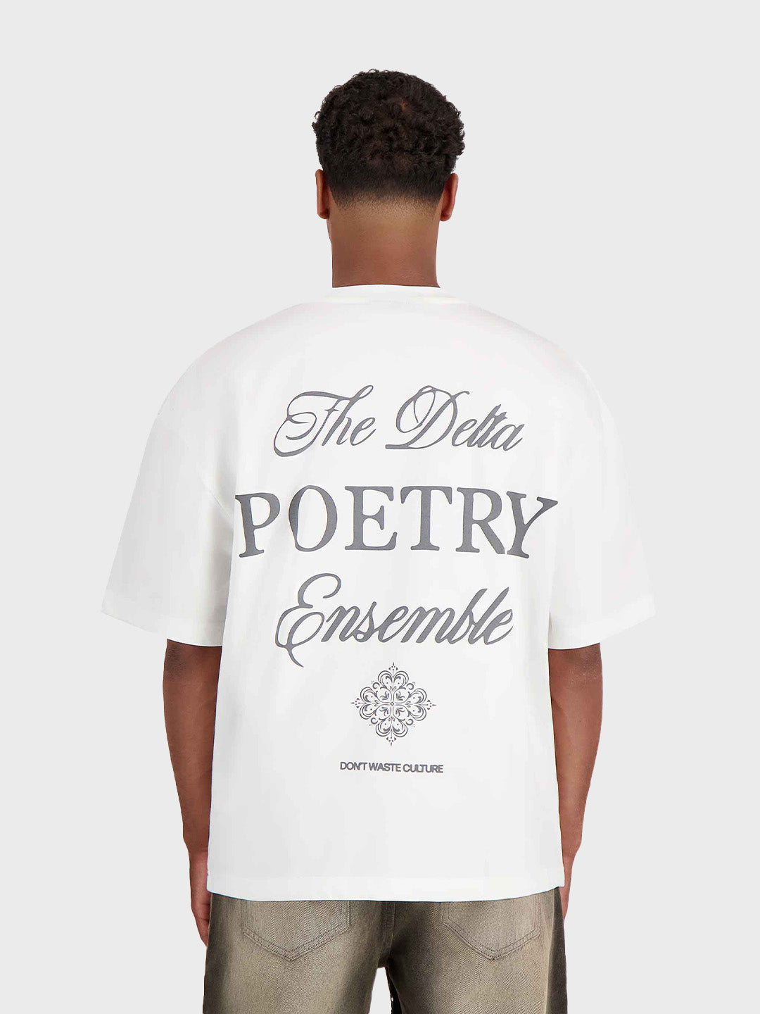 Don't Waste Culture t-shirt wit - oversized
