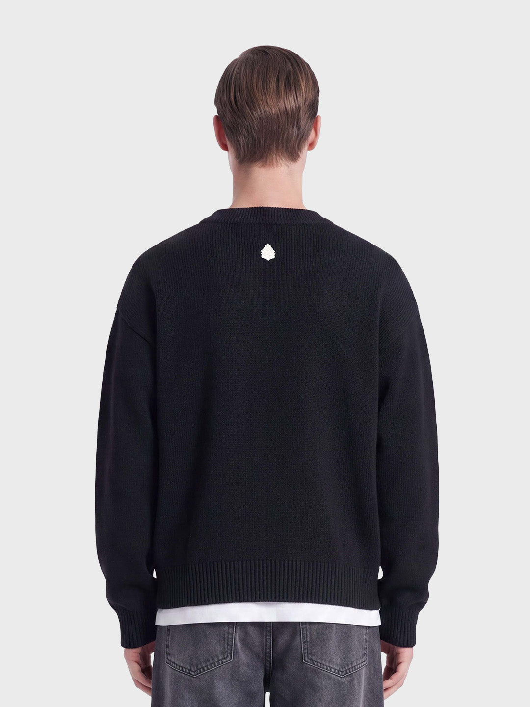 Don't Waste Culture Aroloa Knitted Sweater Black – achterkant