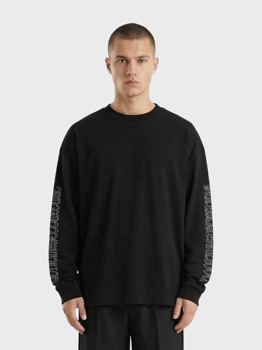 Don’t Waste Culture Arturo Longsleeve zwart model voorkant