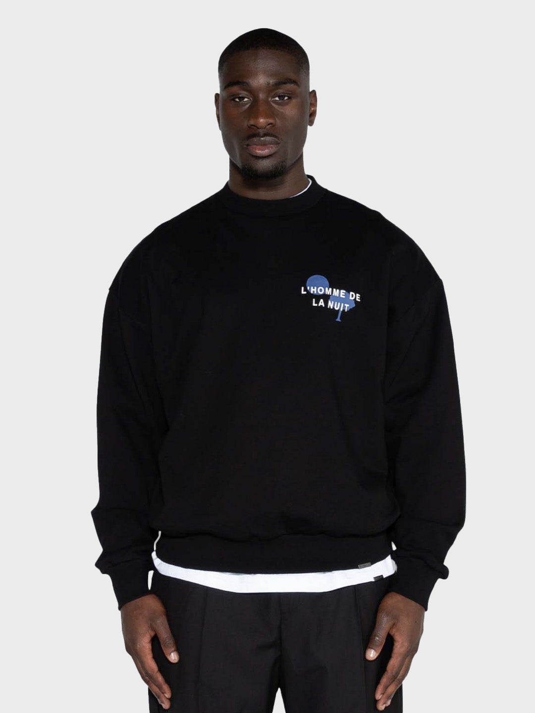 don't waste culture crewneck sweater black