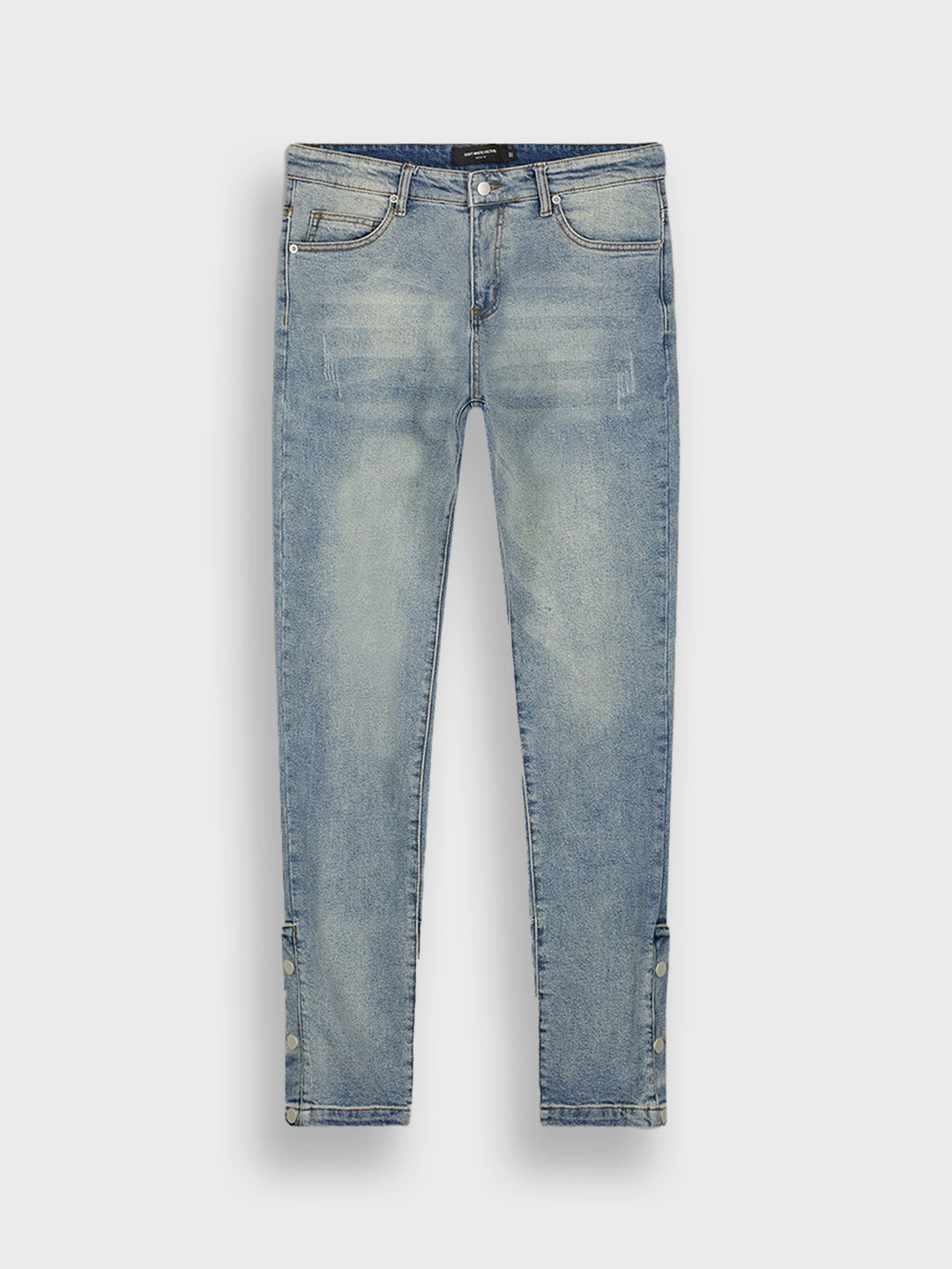 don't waste culture cirino straight fit jeans with buttons