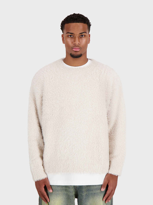 Don’t Waste Culture Emrys Knitted Sweater Beige – voorkant