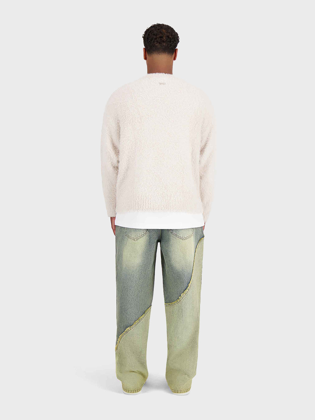 Don’t Waste Culture Emrys Knitted Sweater Beige – outfit, achterkant