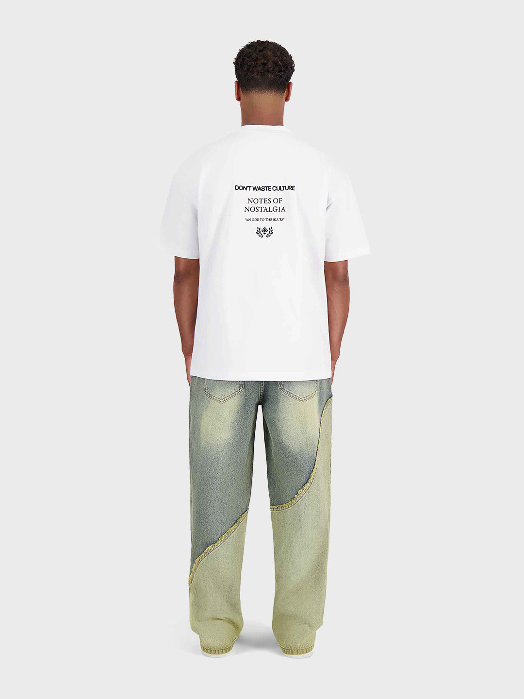 Don’t Waste Culture Erevan T-Shirt White – full outfit back view