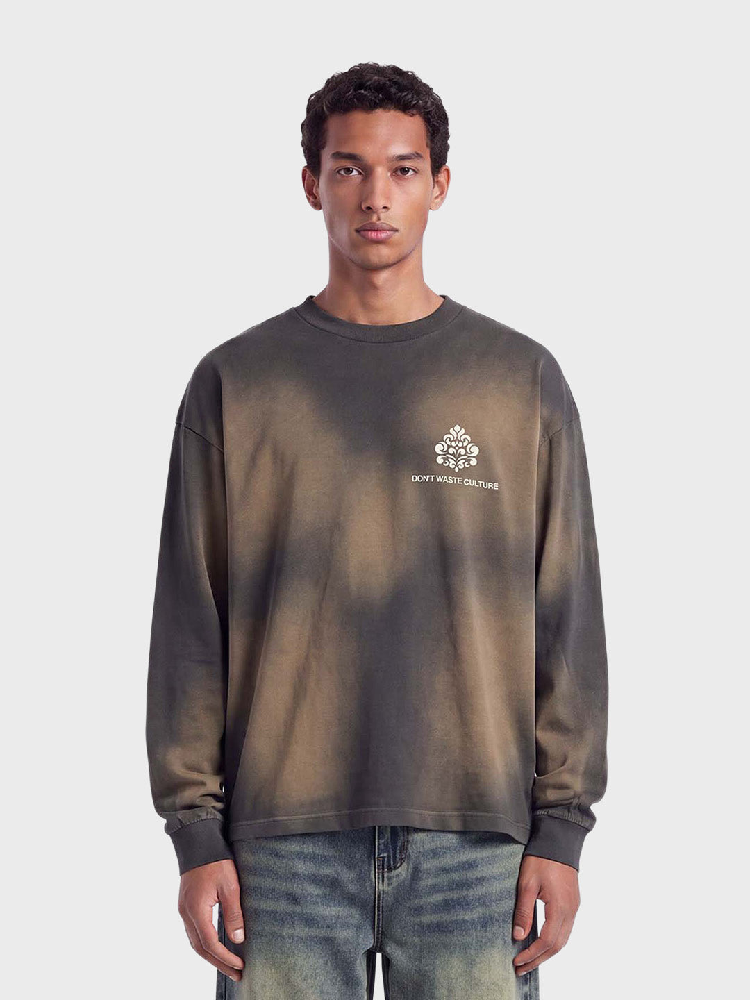 Don't Waste Culture Fade Longsleeve Grey - voorkant