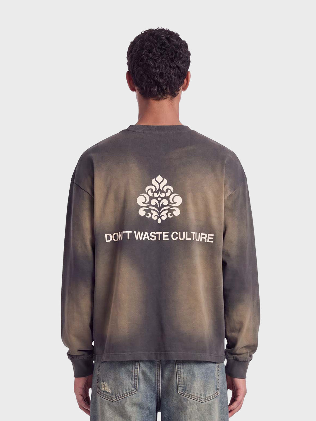 Don't Waste Culture Fade Longsleeve Grey - achterkant