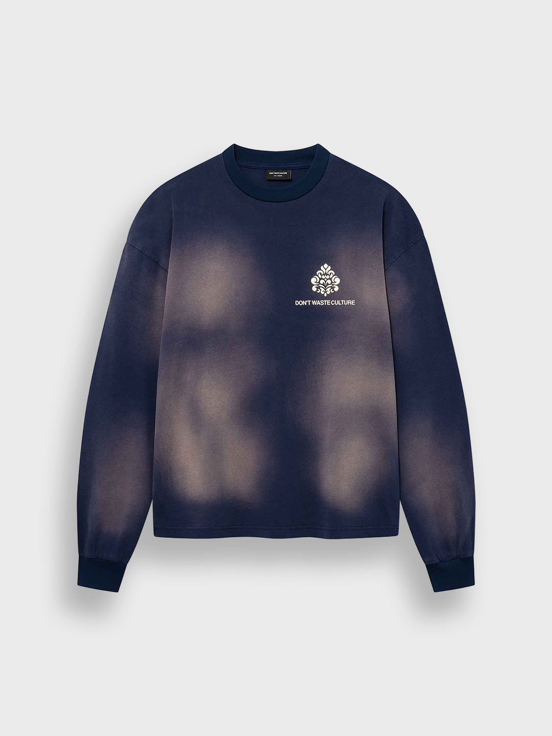 Don't Waste Culture Fade Longsleeve Navy - productfoto voorkant