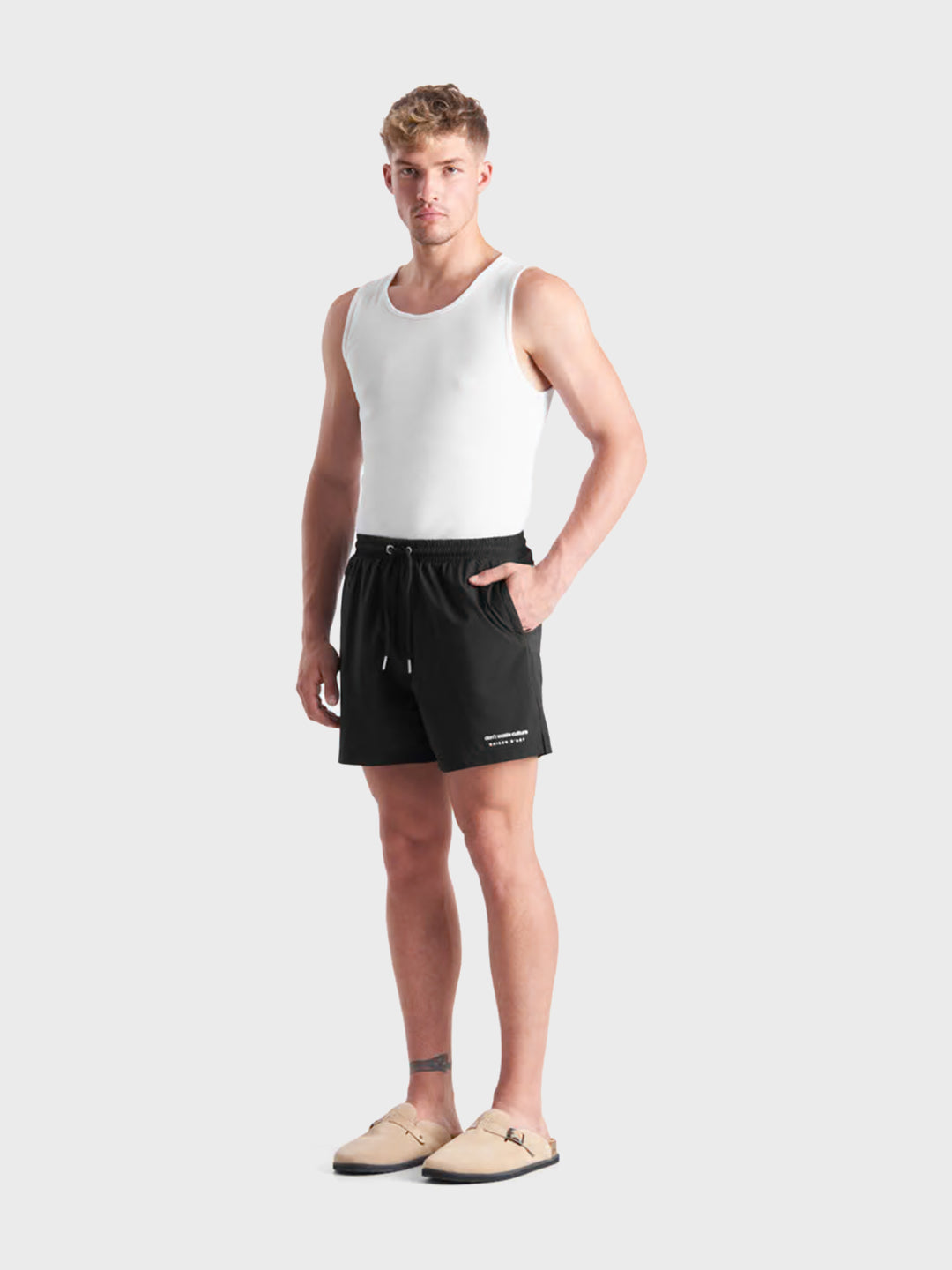 don't waste culture swim shorts black