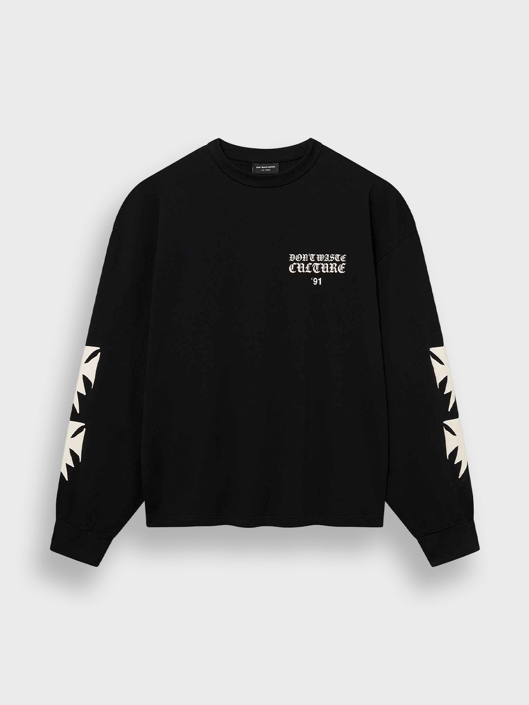 Don't Waste Culture Fina Longsleeve Black – voorkant productfoto