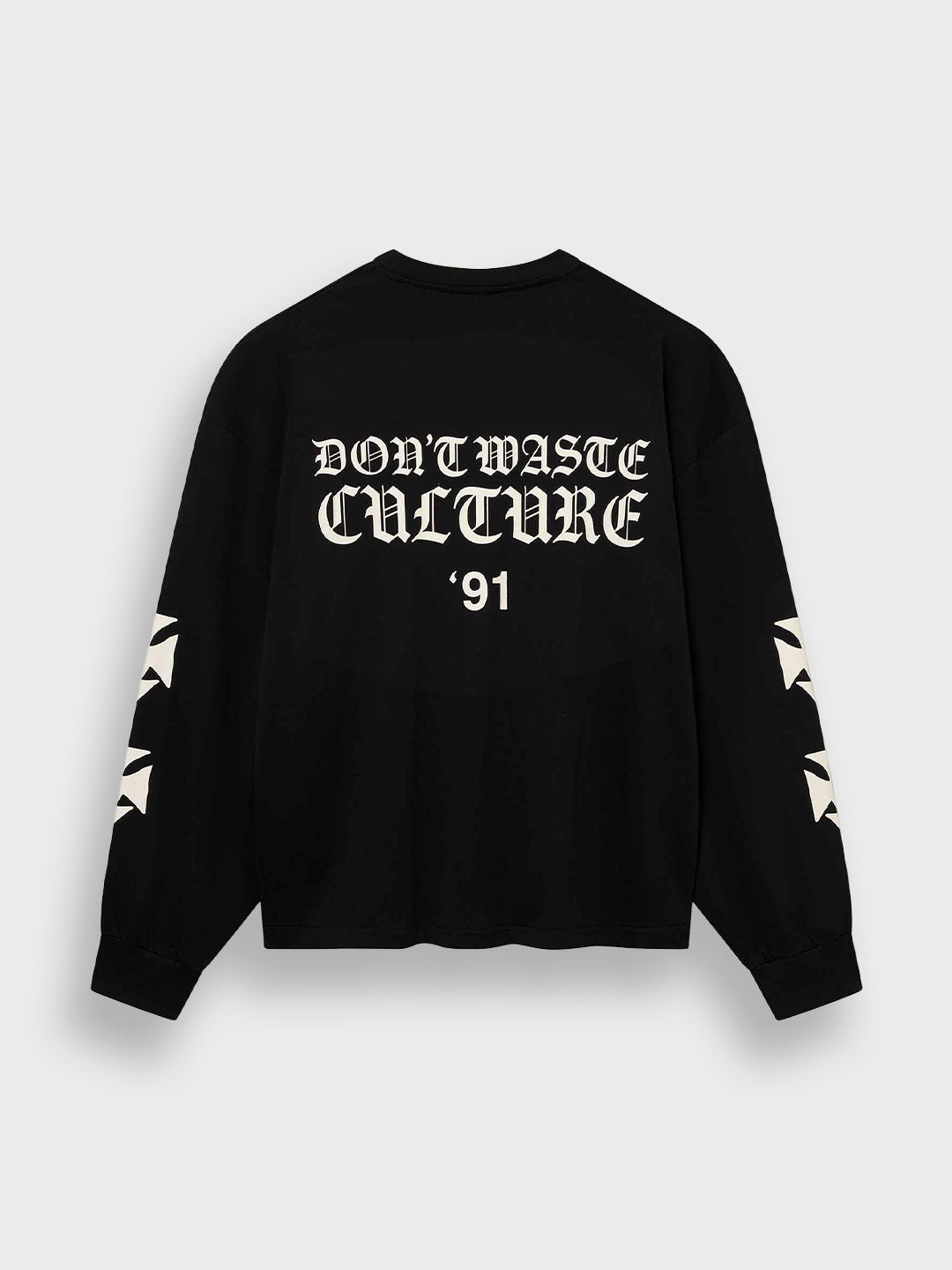 Don't Waste Culture Fina Longsleeve Black – achterkant productfoto