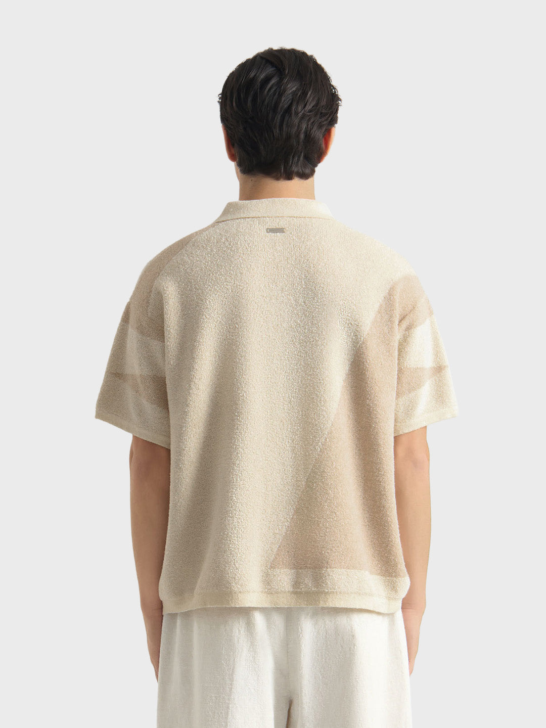 Don't Waste Culture Helviane Knitted Shirt Beige - achterkant