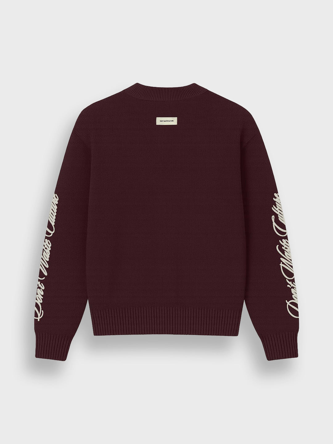 Don’t Waste Culture Ionora Knitted Sweater burgundy product achterkant