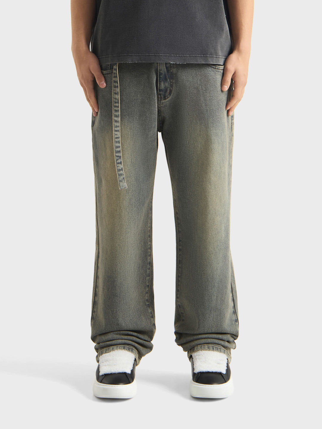 Don’t Waste Culture Jasrik Jeans Pale Blue model voorkant