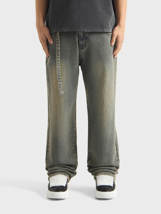 Don’t Waste Culture Jasrik Jeans Pale Blue model voorkant