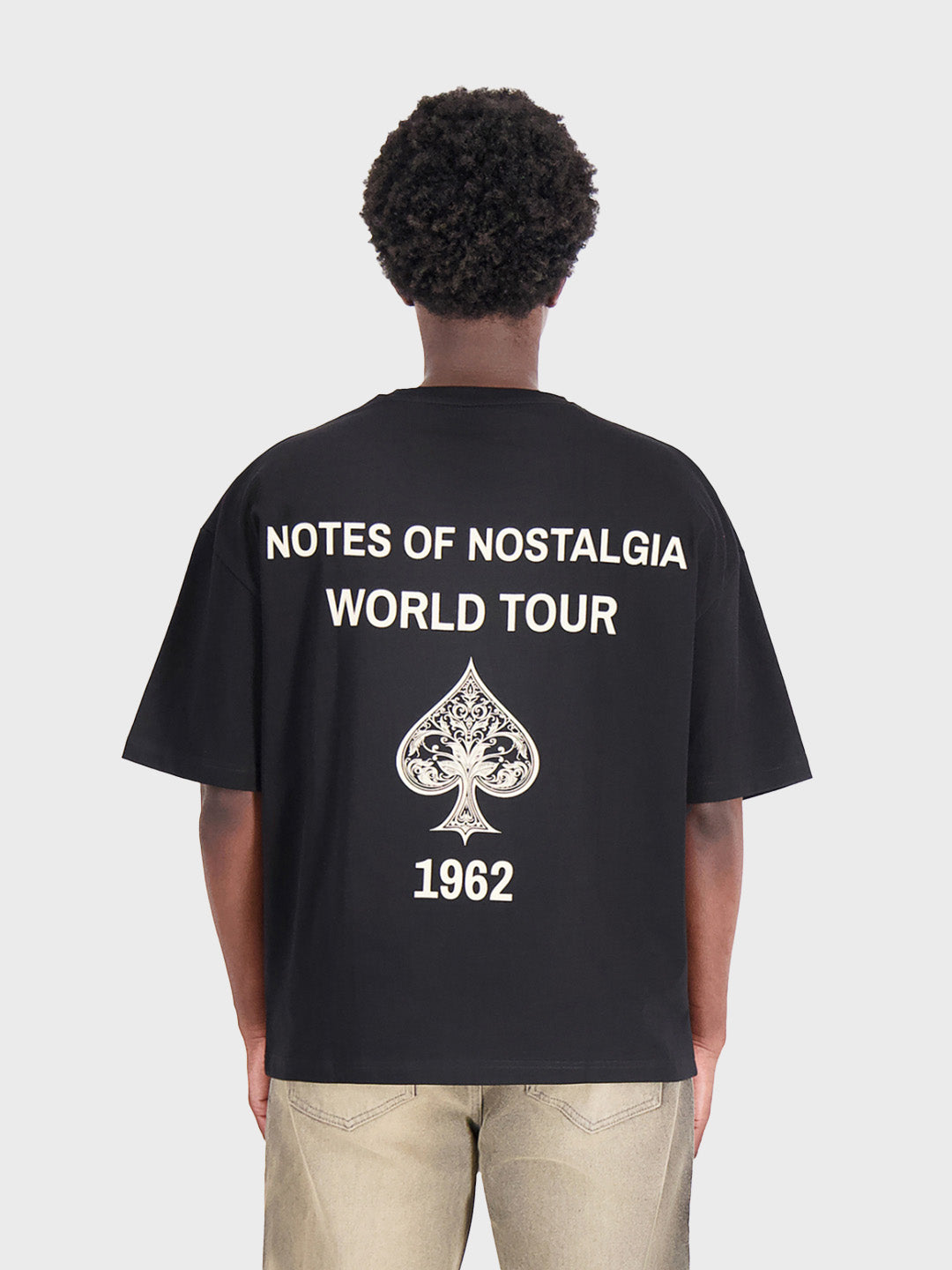 Don't Waste Culture Javari T-Shirt Black - oversized heren t-shirt met sierlijke graphic