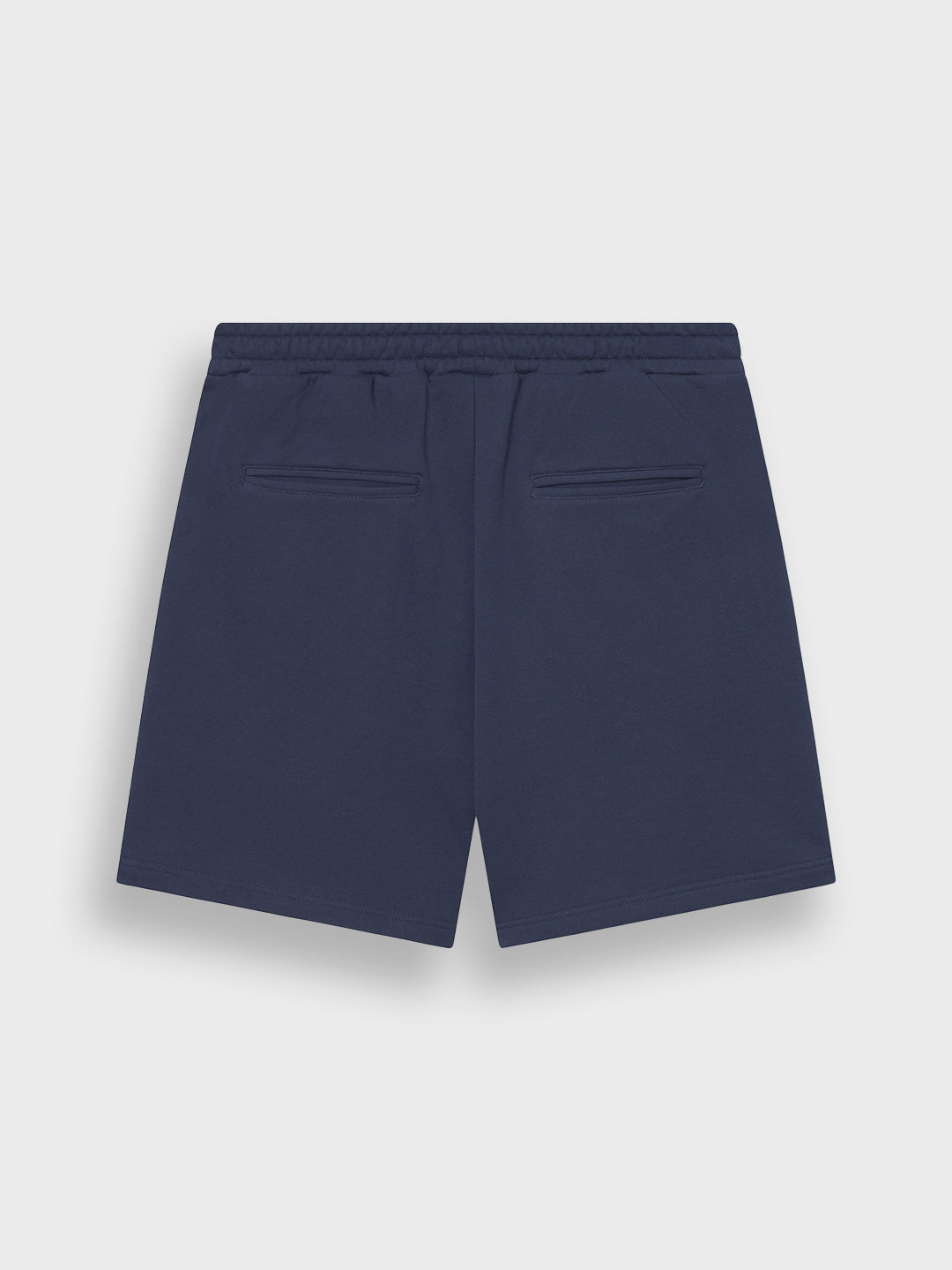 Packshot DWC Jerr shorts Navy, achterkant met DWC branding