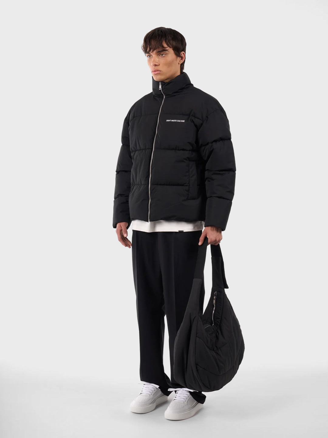 don't waste culture puffer jacket black