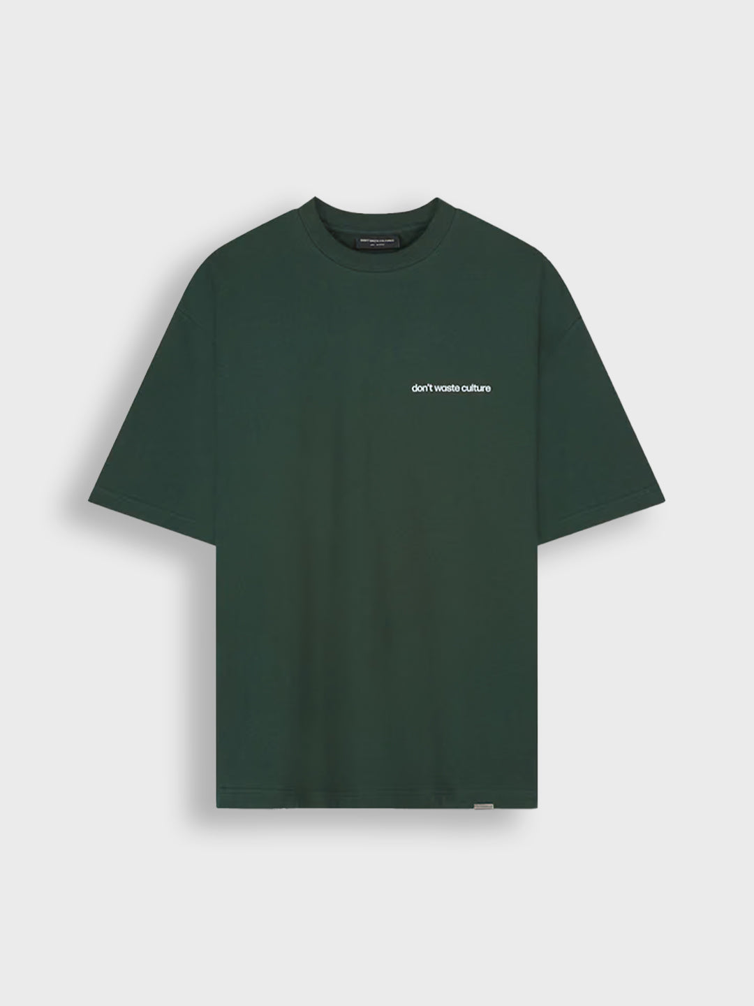 don't waste culture oversized t-shirt green