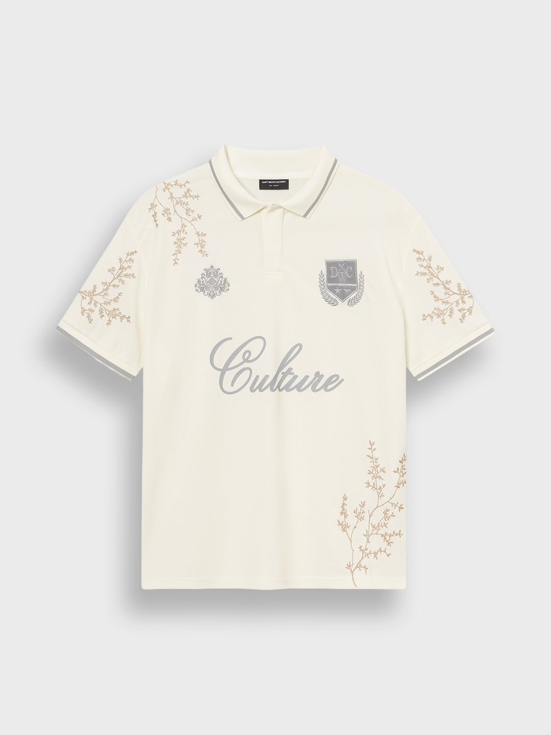 Don't Waste Culture Momohana Football T-Shirt Cream - voorkant