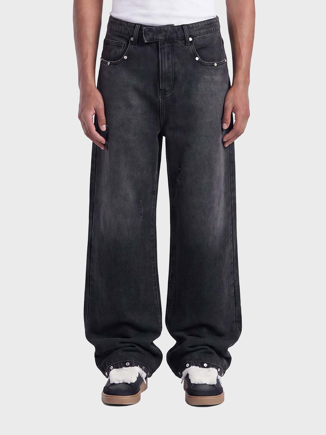 Don't Waste Culture Nova Jeans Washed Black – voorkant